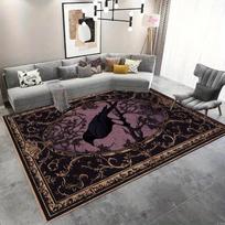 Gotikinis Varnos Virtuvės Kilimėlis - Tamsus Varnos Grindų Kilimas Svetainei, Prieangui ir Balkonui, Plaunamas Namų Dekoro Kilimas, Varnos Mėgėjų Dovana 40x60cm gray