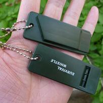 Outdoor Multiple Audio Survival Whistle First Aid Kits Emergency Signal Rescue 7*2.8cm gray
