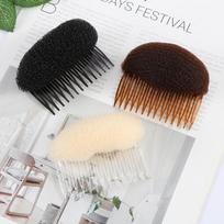 Korean Style Hair Heightening Fluffy Pad and Bun Maker Clip black