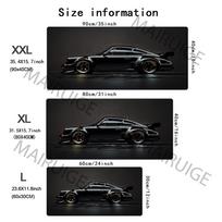 Car Design Mouse Pad Large Computer Office Game Table Mats XXL Rubber Nonslip Washable Gaming Keyboard Mousepads Long Desk Pads 800x400x2mm black