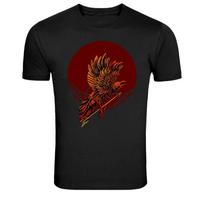 Phoenix Fire Bird Wings Graphic T-Shirt XXXL brown