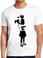 Banksy Girl Hugging Bomb Art Drawing Meme Cool Funny Gift Top Tee T Shirt C1128 XS black