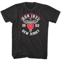 Bon Jovi Men T-shirt Rock Band Album Music Concert Tour All Size S4XL XXL gray