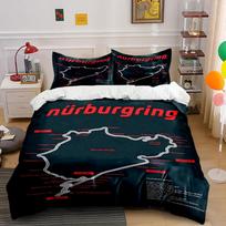 Race track circuit design. Bedding sets Duvet cover sets Duvet covers Pillowcases(1*Duvet Cover 2*Pillowcases without duvet insert) 135x200cm