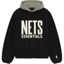 Fear of God Essentials x NBA Brooklyn Nets Hoodie Black White Unisex Tops 192AL246505F XL