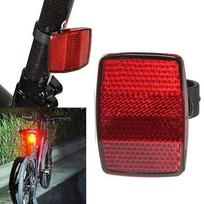 Bike Reflector Handlebar Mount Red - Front Rear Visibility Reflector One Size raudona