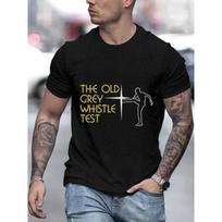 Men'S & Women'S Vintage The Old Grey Whistle Test Music T-Shirt - Retro 70s/80s Inspired Oversized Tee with Sound Testing Graphic, Breathable, S black