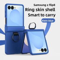Ring Folding Phone Case for Samsung Galaxy Z Flip 8 7 6 5 4 3 ZFlip8 ZFlip7 FE All Inclusive Hinge Protective Shockproof Cover Galaxy Z Flip5 tamsiai mėlyna spalva