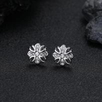 2026 Iris Cross Full of Diamond Stud Earrings Does Not Fade, Male and Female Personality Ins Cold Wind Niche Light Luxury Earrings gray