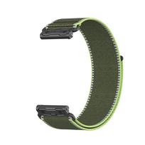 Nylon Braid Strap for Garmin Venu X1 Outdoor Sports Strap Adjustable Strap Metal Connector for Garmin Venu X1 24mm Watch Band For Garmin Venu X1 žalia