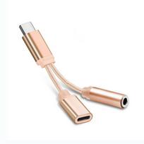 2 in 1 Type C Audio Adapter USB C to 3.5mm Audio Converter Adapter USB C Headphone Jack Adapter juoda