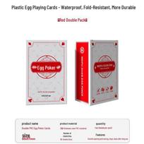 Jinpu Guandan PVC Waterproof Poker Cards Double Deck Set raudona
