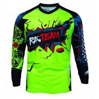 Motocross Racing Team Graphic Long Sleeve T-Shirt, Sporty S black