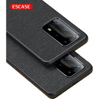 ESCASE Huawei P40 Pro+ Phone Case Protective Cover, Creative Full-Edge Anti-Drop Leather Back Case Suitable for Huawei P40, ES-19 Deep Black Huawei P40 Pro+ gray