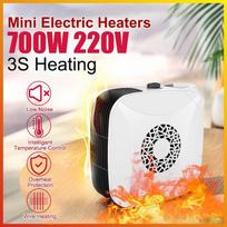700W Nešiojamas Šildytuvas Mini Asmeninės Erdvės Šildytuvas Tylus Namų Biuro Vidaus Šildymas Kempingas Bet Kur Reguliuojamas Termostatas white