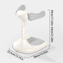 2025 Portable Non-slip Baby Bath Racks Shower Helper Handle Adjust Length Stand Themselves For Standing Toddler Shower white