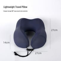 Ice Silk Memory Foam Travel Neck Pillow - U-Shape for Airplane, Car, and Cervical Support F05 Ice Silk (27*27*14) white