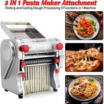 750W Elektrinis makaronų gaminimo aparatas Automatinis makaronų spaudimo įrenginys, 24cm pločio makaronų spaudimo ir pjaustymo įrenginys Spaghetti 2mm/6mm