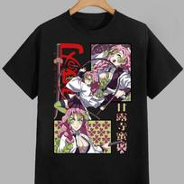Kanroji Mitsuri T Shirt Men's Summer Cotton Women Tees Streetwear Casual Hip Hop Harajuku Breathable High Quality Top M gray