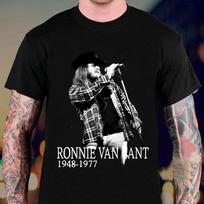 Ronnie Van Zant Vintage T-Shirt – Southern Rock Legend Tribute, Size S-5XL Unisex T-Shirt L black