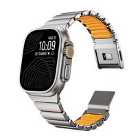 Titanium Magnetic Strap for Apple Watch Ultra 3/2 49mm Series 11 10 46mm Silicone Band for Series 9 8 7 6 SE 44mm 45mm Bracelet 49mm(Ultra 3 2 1)&L(175mm) black