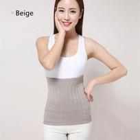 Soft Cashmere Waist Warmer Kidney Binder Lumbar Support Thermal Waistband Stomach Warming Wrap Back Brace Band for Women Men XL smėlis