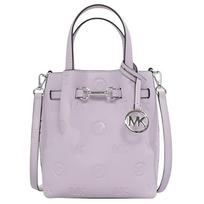Michael Kors MK Carson Quilted Design Horsebit Logo Charm Crossbody Handbag Women handbags Light-Quartz-Purple 35R6S2ZC1V-LTQUARTZ Basic Set (Bag+Dust Bag) gray