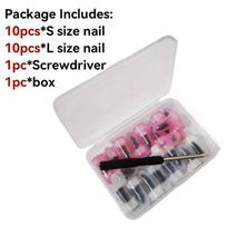 New Tire Repair Tool Black Soft Rubber Nail Vacuum Rubber Plug Tire Repair Quick Tool Tire Plug Kit Quick Repair Tool 22pcs/pack in box white