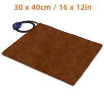 Pet Electric Blanket Small And Medium-Sized Cat Kennel Constant Temperature Heating Waterproof Bite Proof Heating Pad BS 240V UK brown