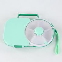 With 5 Compartments Rotating Lunch Boxes Dustproof Multifunction Rotating Snack Container Moisture-Proof Sealing Snack Spinner violetinė