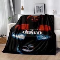 3D The Weeknd X.O R&B Singer Blanket,Soft Throw Blanket for Home Bedroom Bed Sofa Picnic Travel Office Cover Blanket Gift Kids 75x90cm( 29x35in ) gray