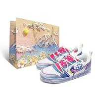 Nike Court Borough Blue Glamour Mystery Box Included Coverage Abrasion-Resistant Low-Top Skateboard Shoes 838937-102(Team-660s-)-Random packaging bags 38.5 beige