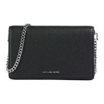 MICHAEL KORS Jet Set Monogram Grained Leather Crossbody Shoulder Bag Women's Black juoda