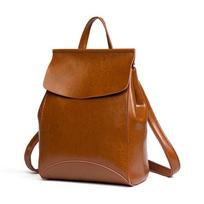 Women Backpack Cross Body Shoulder Bag Genuine Leather Girls School Female Natural Skin Book Laptop Rucksack Feminina Bagpack 23x11x30cm