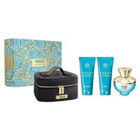 Versace imited Edition Dylan Turquoise Perfume Set Eau de 2024Dylan Turquoise-Perfume 100ml+shower gel 100ml+body lotion 100ml+cosmetic bag