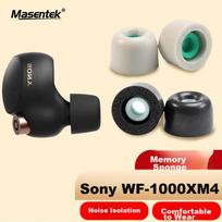 Ear Tips, Sony WF-1000XM4/3 Noise-Cancelling Earbuds, Bluetooth Headphones 5, Memory Foam Original Accessories Set, In-Ear Silicone Gray