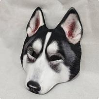Husky Mask Lightweight Dog Comfortable for Carnival, Dress-up Play gray