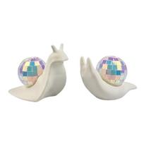 Animal Figurines Snail Disco Ball Sun Catcher Snail-Shaped Sunshine Catcher  Home Decoration 2Pcs