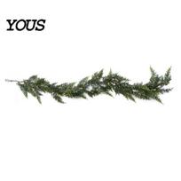 Cypress Garland with Pine Cones 4/6FT Artificial Cedar Garland, Real Touch Christmas Decoration, Faux Winter Wreath, Realistic Reusable Holiday B gray