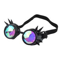 Kaleidoscope Glasses Rave Men Round Sunglasses Women Party Psychedelic Prism Diffracted Rainbow Lens EDM Sunglass Female juoda
