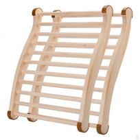 Infrared Sauna Backrest Pillow with SShaped Ergonomic Design for Home Use, Wooden Accessory beige