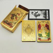 New Plastic Rider Waite Tarot Hot Stamping Gold Foil Tarot Exquisite Board Game Divination Cards For Collection beige