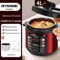 Smart Multi-Functional Electric Pressure Cooker with Double Inner Pots and Large Capacity Chinese Red