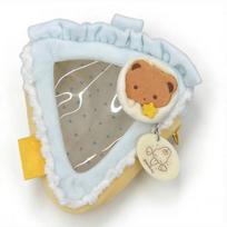 1Pcs Cute Storage Pouch Strawberry Cake Baby Bun Display Bag With Clear Window & Heart Keychain Charm For Anime Kpop Merch Decor A6 gray