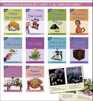 Phonic Books Dandelion Readers Set 2 Units 11-20 Chips for Lunch (Two Letter Spellings sh, ch, th, ng, qu, wh, -ed, -ing, -le): Decodable Books for Beginner Readers Two Letter Spellings sh, ch, th, ng, qu, wh, -ed, -ing, -le