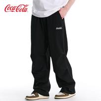 Coca-Cola Men's Embroidered Straight-Leg Paratrooper Pants S juoda