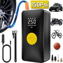 Tire Inflator Portable Air Compressor 120W 150PSI 4000mAh Cordless Air Pump with Pressure Gauge for Car Motorcycle Inflatable Bed Car model juoda