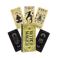Hot Selling Witch Magick Oracle Tarot Leisure Entertainment Card Family Gathering Divination Deck Tarot Board Playing Card Game beige