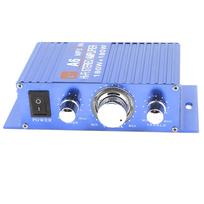 uxcell Car Audio Amplifier Blue Aluminum Mini Hi-Fi Stereo Power DC 180W blue