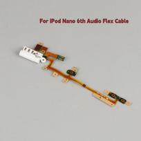 Garsumo mygtuko lankstus laidas maitinimo garso lizdui iPod Nano 6 6-os kartos baltas pakeitimas brown